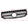 Compatible with W117 CLA Class CLA180 CLA200 CLA250 CLA260 CLA45 AMG 2014 2015 2016 Front Diamond Style Bumper Grille Upper Hood Grill Trim Shell Chrome Black