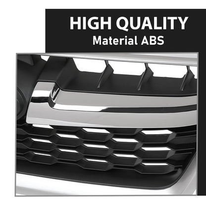 G-PLUS Front Bumper Upper Grille W/Chrome Grill Tirm Compatible with Subaru Impreza 2012-2014 91122FJ010