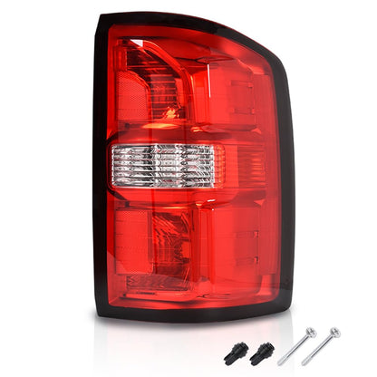 G-PLUS Tail Lights w/o Bulbs Fit GMC Sierra 1500 2014-2018, Fit GMC Sierra 2500 HD 3500 HD 2015-2019 84288725, GM2801281C Red Lens Right Passenger Side Luces Traseras Faros TraserosAssembly