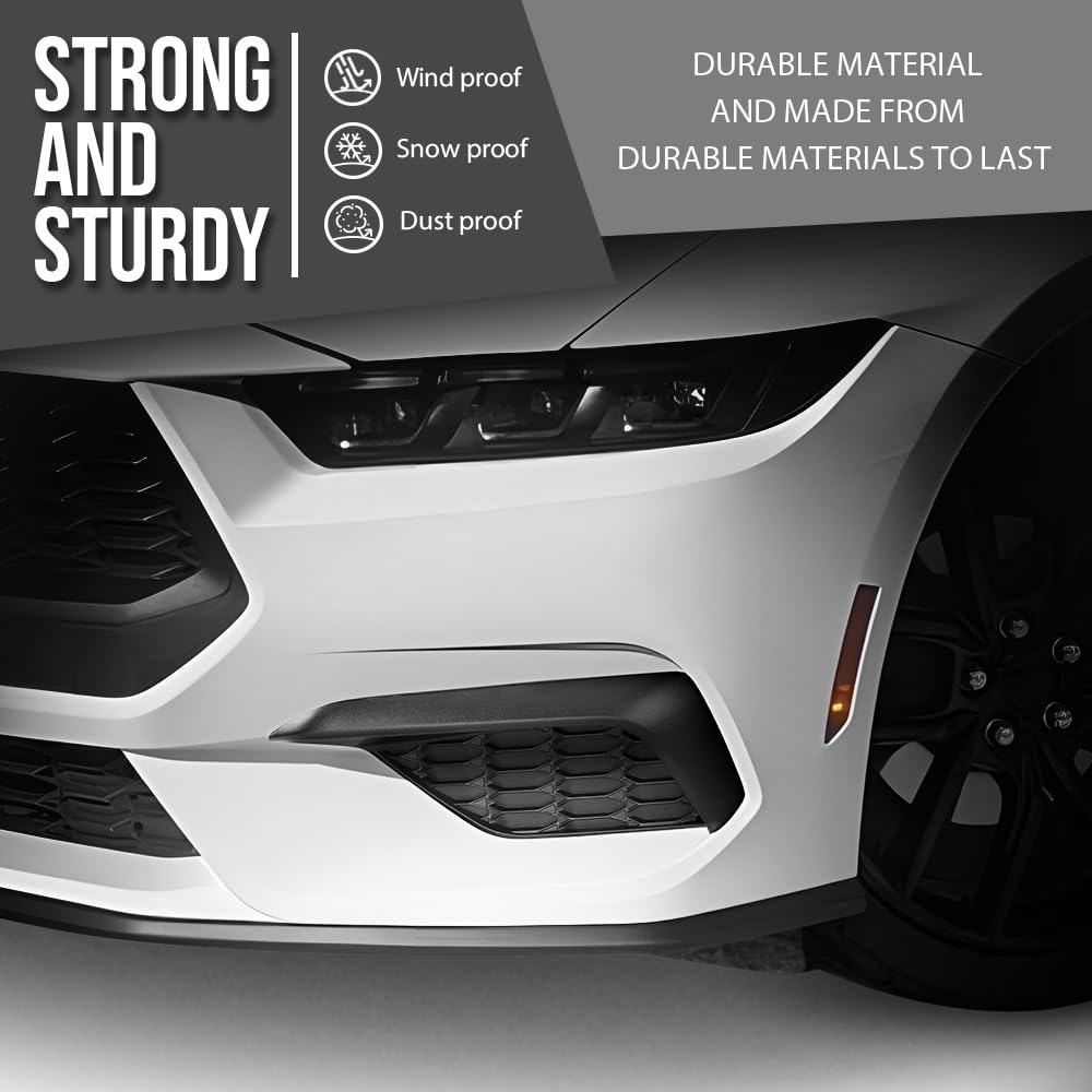 G-PLUS Fog Light Covers Front Driver Left Side Compatible with Ford Mustang 2023-2024 PR3Z17E811AA, FO1038237 Black