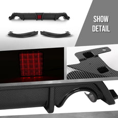 G-PLUS Rear Lip Diffuser for Honda Civic 2016-2021 Carbon Fiber Black Additional Angle