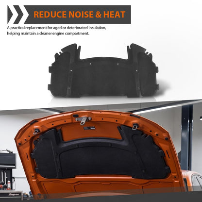 G-PLUS Hood Engine Sound Insulation Pad Compatible with BMW 3 Series E90 E91 E92 E93 323i 325i 51487059260 Black