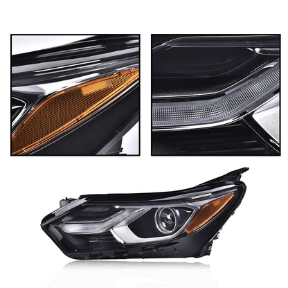 G-PLUS Passenger Side RH Headlamp Clear Lens LED DRL Headlight Assembly, Compatible with Chevy Equinox 2018 2019 2020 w/Factory Halogen Headlight 84428283 Bumper Headlamps,faros delanteros