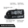 G-PLUS Headlights Corner Bumper Turn Signal w/o Bulbs Fit Chevy Blazer 1998-2005/Fit Chevy S10 Pickup 1998-2004 Smoke Lens Black Housing Clear Reflector Bumper Headlamps,faros delanteros Assembly