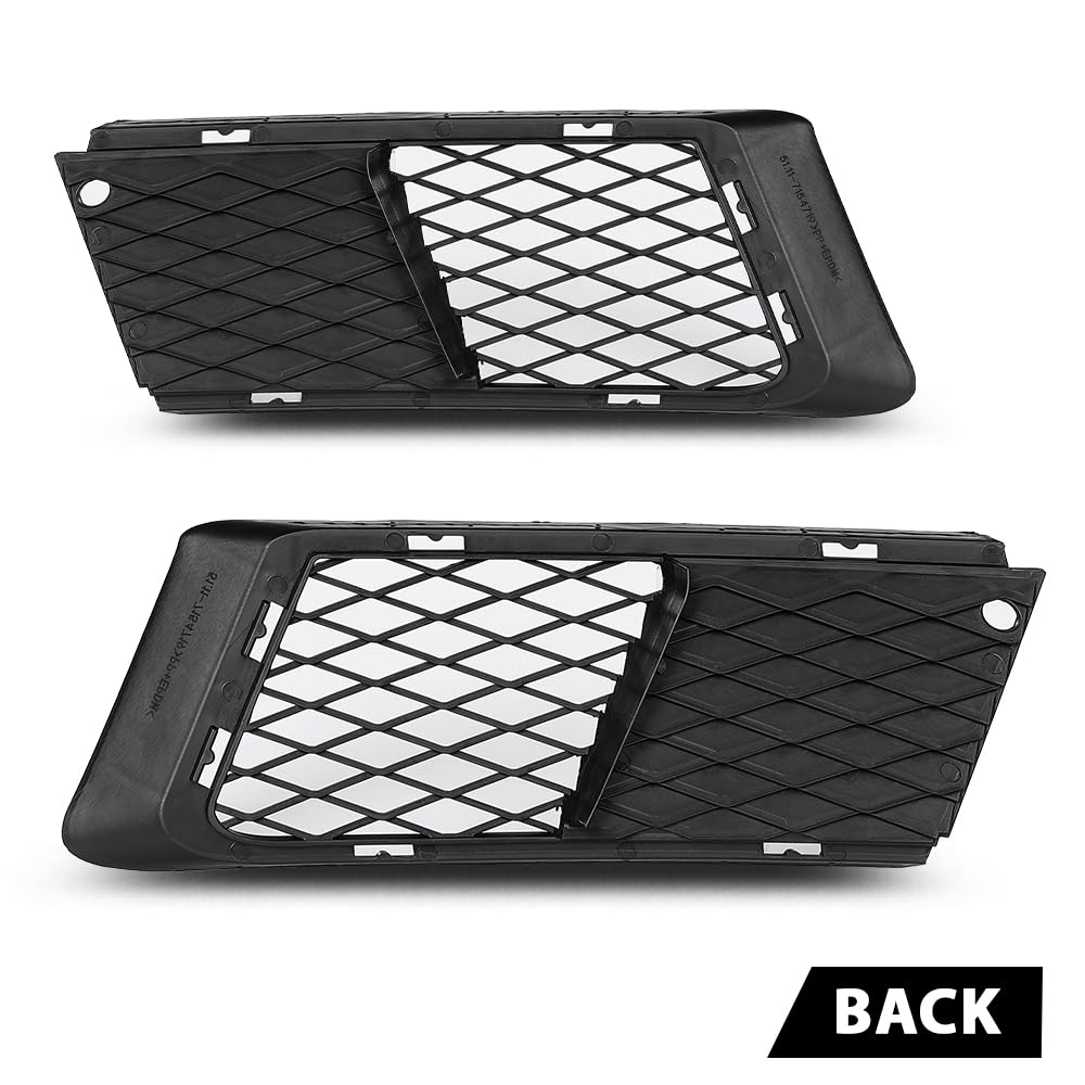 G-PLUS Pair Bumper Grille Compatible with BMW 328i/328xi xDrive Base Coupe 2-Door 2007-2010,BM1036121, BM1036122, 51117154720, 51117154719,BM1036122,51117154720 Black