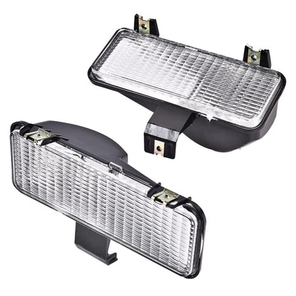 G-PLUS Front Turn Signal Light Assembly Compatible with 1981-1982 Chevy Suburban Fit Chevy Blazer PU Fit GMC Jimmy Suburban PU Driver Left Passenger Right Side Clear Lens Turning Signal Lights