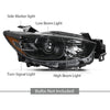 G-PLUS Headlights Compatible with Mazda CX-5 2013-2016 Headlamps LH+RH Set,Fit for w/Factory Halogen Headlight Models Only. Clear Lens Black Housing Amber Reflector,faros delanteros