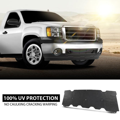 G-PLUS Black Hood Insulation Pad 1/2" with Clips Compatible with GMC Pick-Up Trucks 2007 2008 2009 2010 2011 2012 2013, Not Fit Chevy Trucks