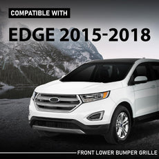 G-PLUS Front Bumper Lower Grille for Ford Edge 2015-2018 Black Front View