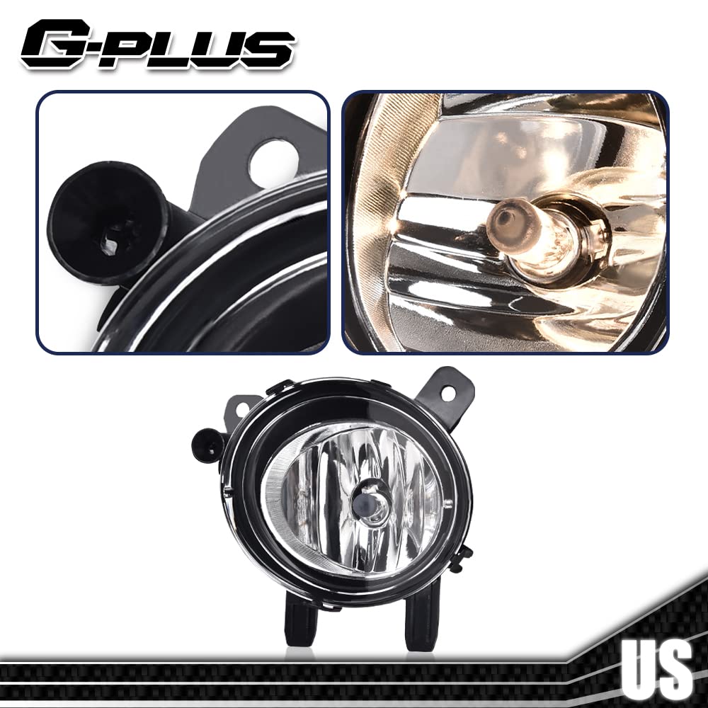 G-PLUS Pair Front Bumper Fog Lights Compatible with 2012-2014 BMW 328i xDrive sedan BM2592142 / BM2593142 Fog Lamp Accessories neblineros para autos delantero faros antiniebla