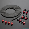 G-PLUS Stainless Steel Oil/Fuel Hose & Fitting Hose End Adaptor Kit,Transmission Gas Oil Fuel Line Fittings Kit 5 Meter Universal Replacement (4AN, Black)