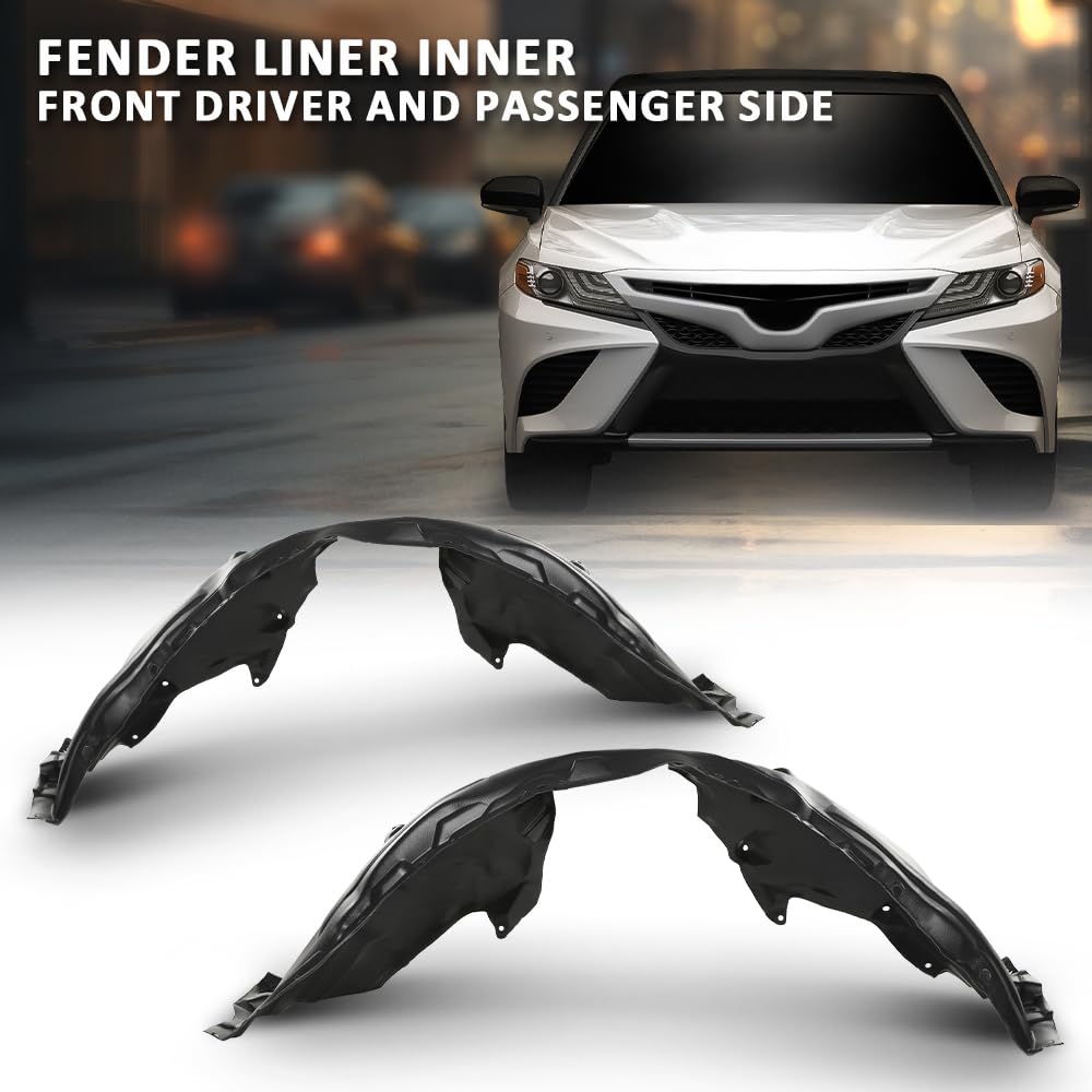 G-PLUS Front Left+Right Fender Liner Inner Splash Shield Compatible with Toyota Camry 2018-2020 2Pcs 5387606260