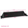 Twin Intercooler + Blue Hose Kit Black Compatible With VW VOLKSWAGEN Golf R GTI MK7 Upgrade