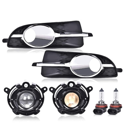 G-PLUS Front Bumper Fog Lights + Cover Trim Compatible with Buick LaCrosse 2010 2011 2012 2013 Driver & Passenger Side Fog Lamps Clear lens RW1345
