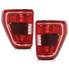 G-PLUS LED Tail Lights Rear Brake Lamp Left and Right Compatible with Ford F150 XLT 2021-2023 w/Blind Spot Fit w/Factory Incandescent Model ML3Z-13405-C, ML3Z-13404-C Red Lens