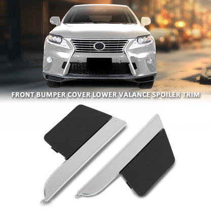 G-PLUS Front LH RH Bumper Trim Grille Trim with Tow Hook Cover Compatible with LX RX350/RX450h 2013-2015 531250E060, 5312648100, 5212748917, 5212848913, LX1047101, LX1046101, LX1039120 Chrome Black
