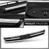 G-PLUS Front Upper Bumper Grille Grill W/Chrome Molding, Compatible with Ford Esacpe 2013-2016, CJ5Z8200DD, FO1200541