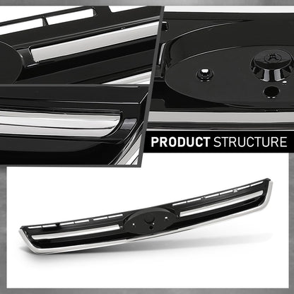 G-PLUS Front Upper Bumper Grille Grill W/Chrome Molding, Compatible with Ford Esacpe 2013-2016, CJ5Z8200DD, FO1200541