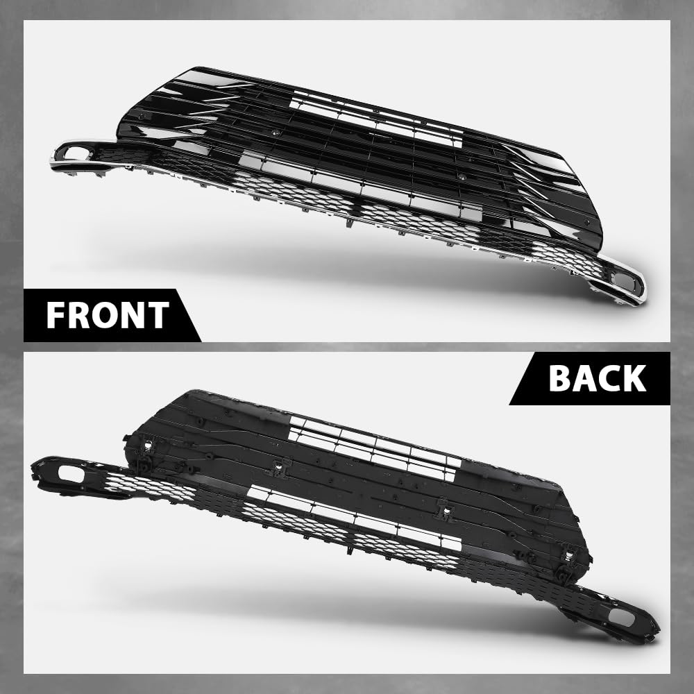 G-PLUS Front Lower Bumper Grille Grill, Compatible with Toyota Sienna 2021-2024, W/Sensor Holes, W/o Camera Option, 5310208070, TO1036247