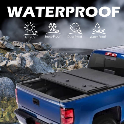 G-PLUS T3 Tri-Fold Hard Lock 5.7Ft Truck Tonneau Cover Replacement for Dodge Ram 1500 2009-18 | for Fleetside Style Model 5.7'Short Beds