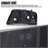 G-PLUS Headlights, Fit 2004-2008 Ford F150/2006-2008 Lincoln Mark Lt(NOT Fit 2004 F150 Heritage/Flareside Beds),Smoky Lens Black Housing Amber Reflector Bumper Headlamps