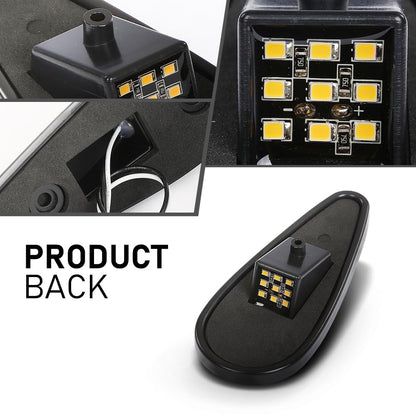 G-PLUS 5Pcs Amber Teardrop Cab Marker Lights 9 LED Cab Marker Light Top Clearance Roof Running Light Assembly with Wiring Pack Fit for Trucks Trailer Vans Pickups RV Tractor Yellow