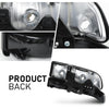 G-PLUS Headlights Corner Bumper Turn Signal w/o Bulbs Fit Chevy Blazer 1998-2005/Fit Chevy S10 Pickup 1998-2004 Smoke Lens Black Housing Clear Reflector Bumper Headlamps,faros delanteros Assembly