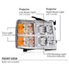 G-PLUS LED Dual Projector Headlights Assembly,Fit Chevy Silverado 1500 2007-2013/Fit 2007-2014 Silverado 2500 3500 & HD, Headlamps w/Bulbs,Clear Lens Chrome Housing Amber Reflector faros delanteros
