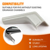 G-PLUS RV Rain Gutter Spout Long Version Left and Right Grey Gutter Spout 3 1/2" Long 4pcs