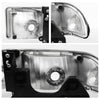 G-PLUS Headlights Assembly Fit Chevy Blazer Base LS LT Trailblazer Xtreme ZR2 S10 ZR5 SS Xtreme 1998-2005 Bumper Headlamps Clear Lens Chrome Housing Clear Reflector,faros delanteros