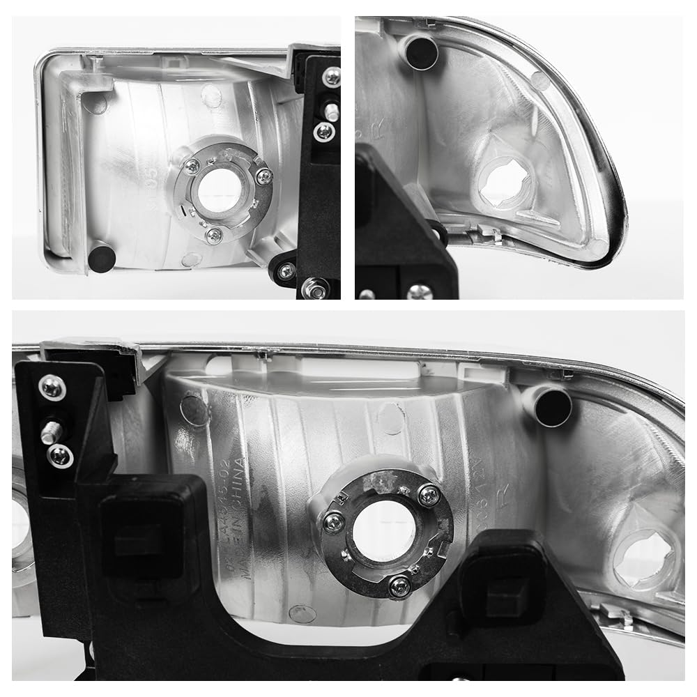 G-PLUS Headlights Assembly Fit Chevy Blazer Base LS LT Trailblazer Xtreme ZR2 S10 ZR5 SS Xtreme 1998-2005 Bumper Headlamps Clear Lens Chrome Housing Clear Reflector,faros delanteros