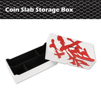G-PLUS Coin Slabs Storage Box INTERCEPT Shield for 50 Certified Coins Holders (White)