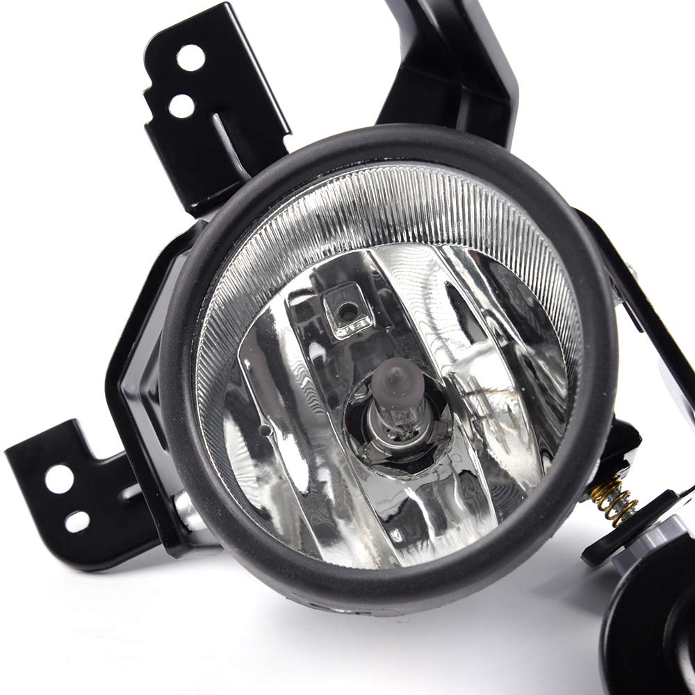 Compatible with Honda CR-V CRV 2007 2008 2009 Clear Fog Lights Assembly Driving Bumper Lamps +H11 Bulbs+Switch+Bezel+Harness