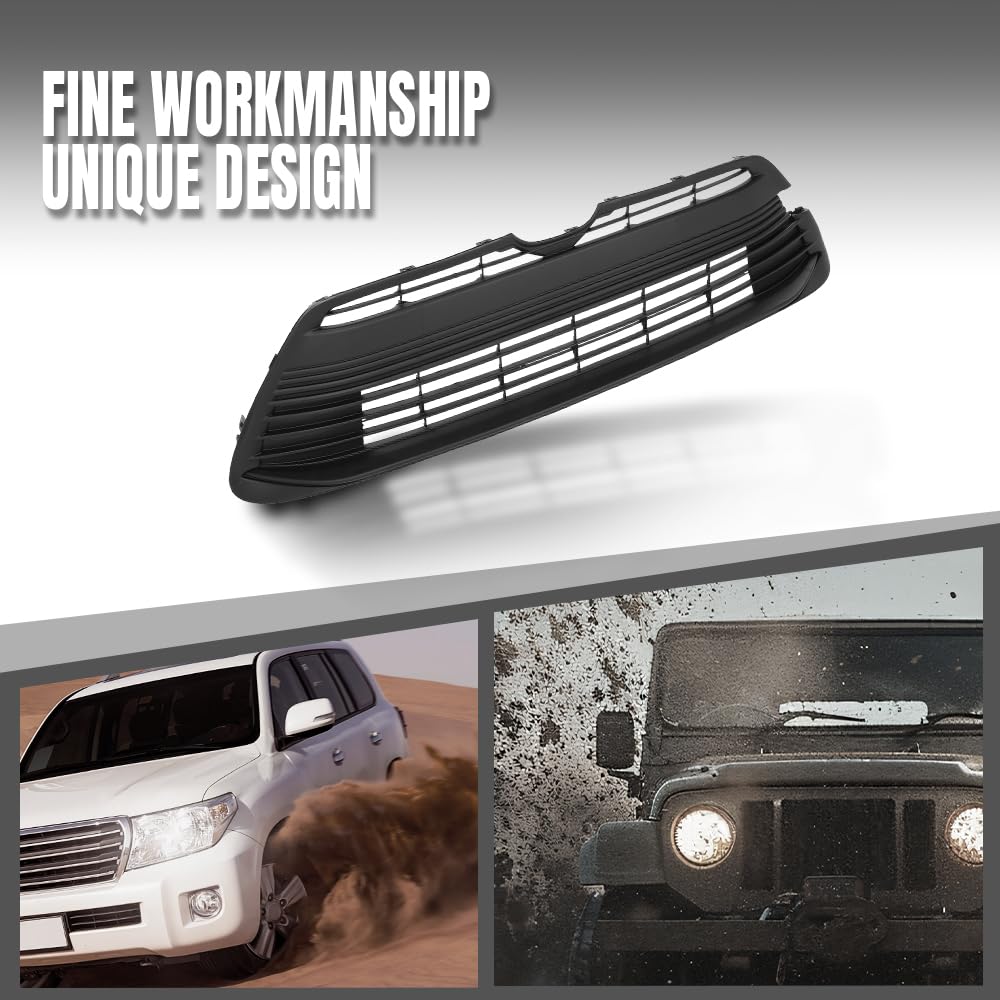 G-PLUS Front Bumper Grille Compatible with Toyota Corolla LE Base XLE 2023-2024 w/o SE, XSE Sport Bumper 53102-02640 Black