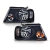 G-PLUS Headlights Assembly, Compatible with 2004-2008 Ford F150/ 2006-2008 Lincoln Mark Lt(NOT Compatible with 2004 F150 Heritage/Flareside Beds Models), Smoky Lens Black Housing Clear Reflector