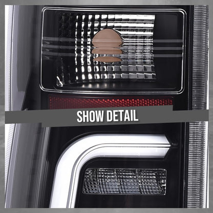 G-PLUS LED Tail Light Assembly Rear Brake Lamp Compatible with Chevy Silverado/GMC 1999 2000 2001 2002 1500 2500 3500 1500 HD 2500 HD Clear Lens GM2800186 Luces Traseras Rear Brake Lamps Assembly