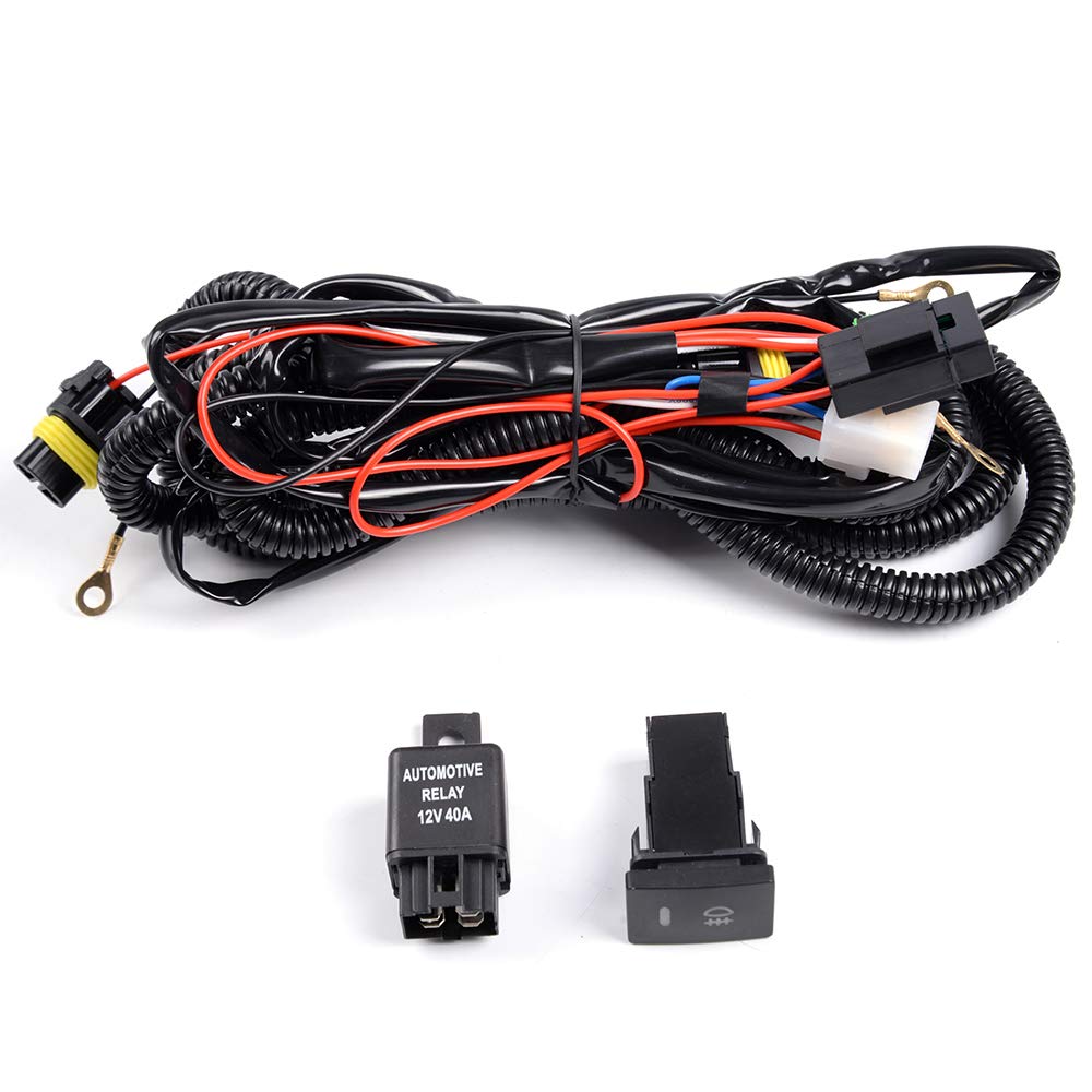 Compatible with Toyota RAV4 2004-2005 /Compatible with Avalon 2005-2007 / 4Runner 2006-2009 / Compatible with Lexus ES330 2005-2006 Front Briving Fog Light Lamps + 9006 Bulbs Switch Wiring