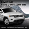 G-PLUS Fog Lamp Cover Light Bezel Richt Bezel Right Side Compatible with Jeep Grand Cherokee 2016-2022 Black 68261710AA