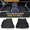 G-PLUS 3PCS Cargo Liner Floor Mat Compatible with 2017-2023 Tesla Model 3 Sept Old Style, Not Fit 2023 Oct-2026 New Model, Non-Slip All Weather 1st & 2nd Row, TPE Car Floor Liners Interior Accessories