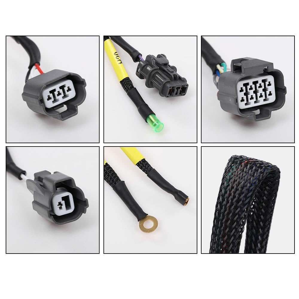 G-PLUS Tucked Engine Harness Fit Honda Civic Integra B16 B18 D16&B/D-Series OBD1 Tucked Budget Engine Harness w/OBD1 Dist/Inj/Alt & 92-95 ECU Plugs CNCH-0BD1-1