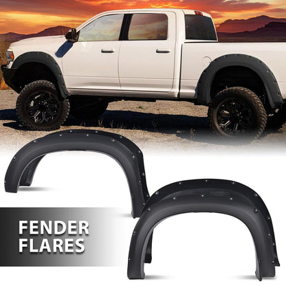 G-PLUS Fender Flares Modified Compatible with Chevy Silverado 1500 2019-2021 Not Fit GMC Sierra LD 2019 Pocket Rivet Wheel Opening Molding Arch Trim 4PCS Black