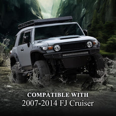 G-PLUS Fender Flares 4PCS for Toyota FJ Cruiser 2007-2014 Textured Black Front View