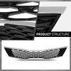 G-PLUS Front Upper Bumper Grille Assembly, Compatible with Kia Optima SX SXL Turbo 2016 2017 2018, Chrome