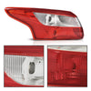 G-PLUS Rear Tail Light Compatible with 2012 2013 2014 Ford Focus 4-Door DM5Z13405E (Compatible 4-Door Sedan Model) Luces Traseras, Faros Traseros Brake Lamp w/o Bulbs Left Driver SideAssembly