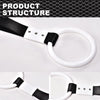 G-PLUS JDM Tsurikawa Ring Round Subway Train Bus Car Handle Hand Straps Drift Charm, Rear Bumper Warning Ring (White)