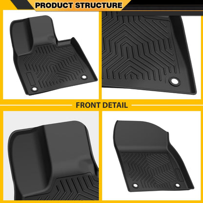 4PCS Floor Mats Cargo Liner Fit LX RX300 2019, All Weather Floor Cargo Liners Waterproof Black 1st & 2st & 3nd Row