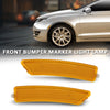 G-PLUS Pair Front Bumper Reflector Side Marker Light Lamp, Compatible with Lincoln MKZ 2013-2016, LH Driver & RH Passenger 2PCS, DP5Z13A565F, DP5Z13A565E, FO1084100C, FO1085100C