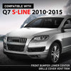 G-PLUS Front Bumper Lower Center Grille Cover Vent Trim, Compatible with Audi Q7 S-Line 2010-2015, 4L0807683C, 4L0807683E01C