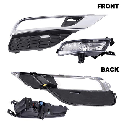 G-PLUS Front Bumper Driving Fog Light Lamps Compatible with Honda CRV 2015-2016 w/Switch Bulbs Bezel Neblineros Para Autos Delantero Faros Antiniebla(Clear Lens)