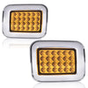 G-PLUS LED Corner Signal Lights Compatible with 2003-2009 Hummer H2 15060529, 15060530 Left Driver Side& Right Passager Side Smoke Lens Parking Lamps